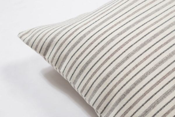 Breathe 22″ Square Feather Cushion – Cream Stripe