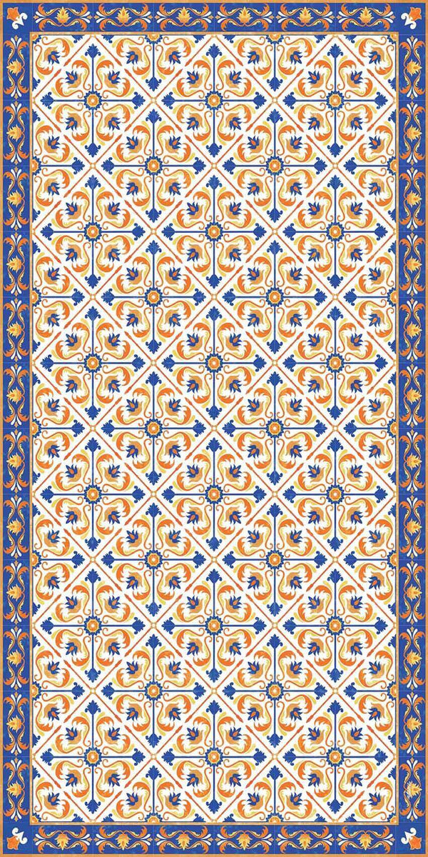Narangi Orange/Blue Vinyl Mat