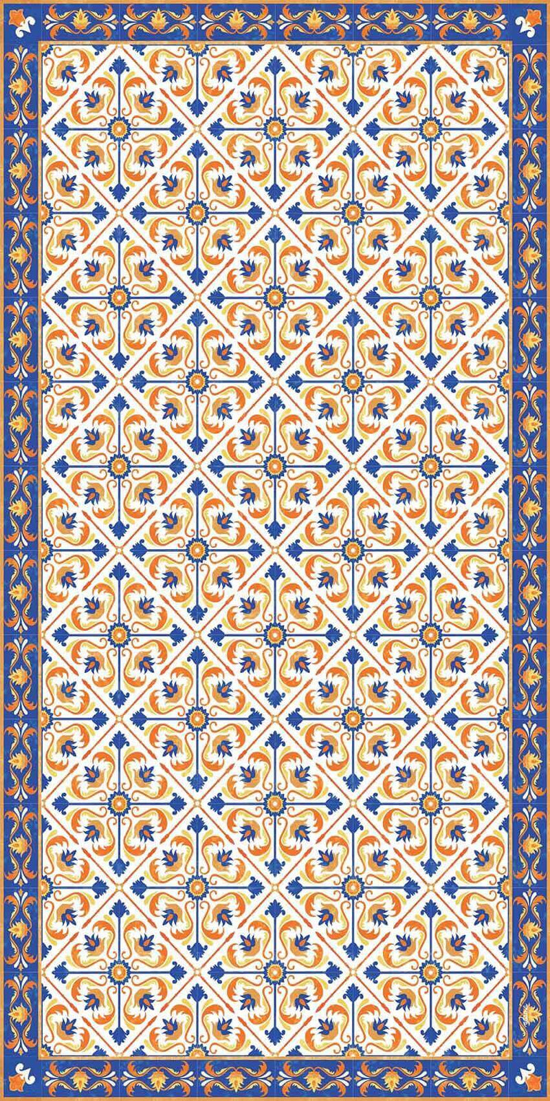 Narangi Orange/Blue Vinyl Mat